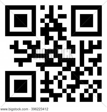 Large Qr Code. Scanner Icon. Computer Concept. Stock Image.