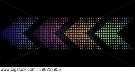 Retro Neon Arrows, Great Design For Any Purposes. Poster Design. Wall Art. Stock Image.