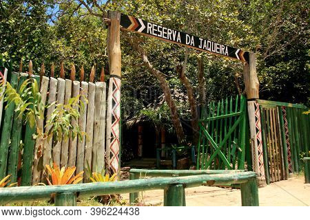 Salvador, Bahia / Brazil -porto Seguro, Bahia / Brazil - February 16, 2009: Entrance Gate To The Ind