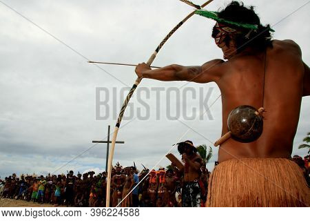 Salvador, Bahia / Brazil -porto Seguro, Bahia / Brazil - February 16, 2009: Entrance Gate To The Ind