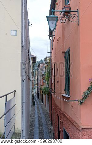 Small Narrow Street In Portofino Liguria Italy