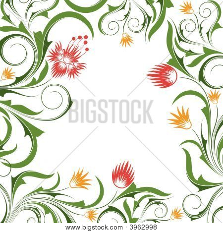 用鲜花和分支机构背景