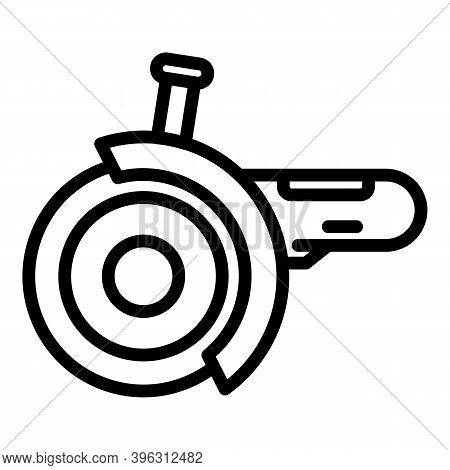 Tool Grinding Machine Icon. Outline Tool Grinding Machine Vector Icon For Web Design Isolated On Whi