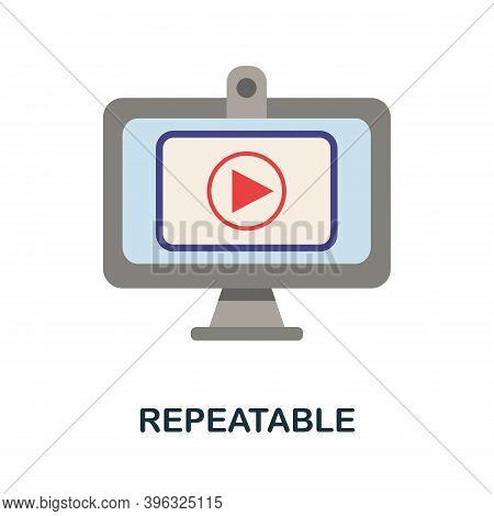 Repeatable Icon. Simple Element From Online Education Collection. Creative Repeatable Icon For Web D