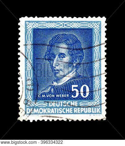 East Germany - Circa 1952: Cancelled Postage Stamp Printed By East Germany, That Shows Portrait Of C