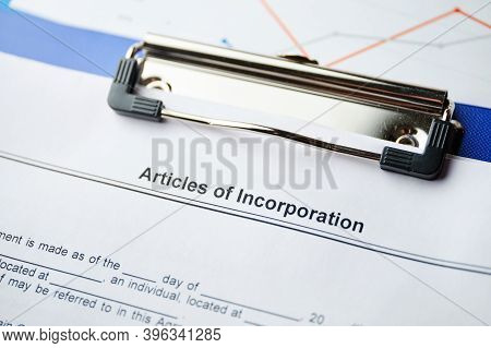 The Document Articles Of Incorporation Is Ready For Signing.