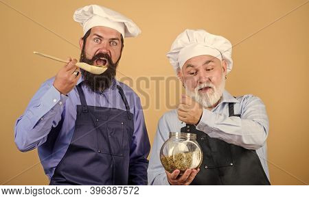 Choosing The Freshest. Perfect Sort Of Coffee. Professional Barista. Restaurant Cook. Mature Bearded