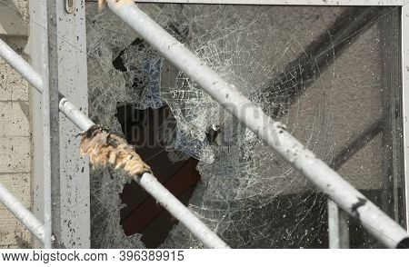 Glass Breakage Of A Glass Pane