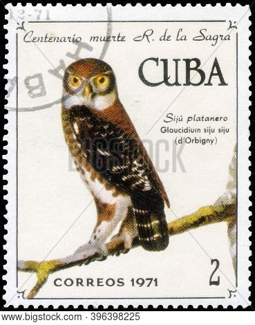 Saint Petersburg, Russia - November 12, 2020: Postage Stamp Issued In The Cuba With The Image Of The