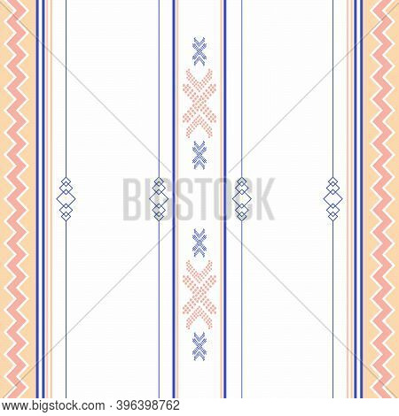 Seamless Ethnic Pattern With Geometric Shapes