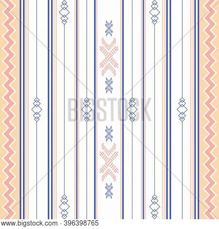 Seamless Ethnic Pattern With Geometric Shapes