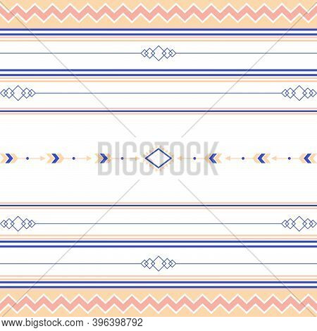 Aztec Tribal Seamless Pattern Geometric Elements