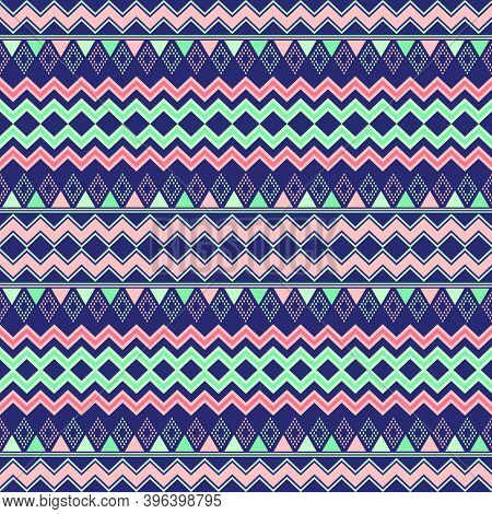 Aztec Tribal Seamless Pattern Geometric Elements