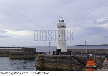 The Lighthouse At The Entrance To The Port Of Donaghadee Was The First Irish Lighthouse To Be Conver