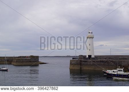 The Lighthouse At The Entrance To The Port Of Donaghadee Was The First Irish Lighthouse To Be Conver