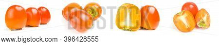 Set Of Kaki Isolated On A White Background