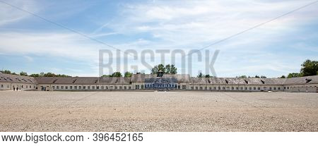 Dachau, Germany - July 13, 2020: Dachau Concentration Camp, The First Concentration Camp In Germany 