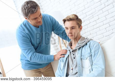 Father Tries To Talk To His Son, But Troubled Teenager Doesn't Want To Listen.