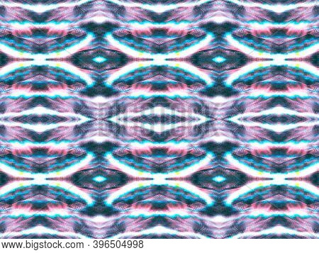Indian Native American Pattern. Abstract Handmade Geometric Ethnic Texture. Yellow And Blue Colors. 