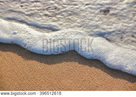 Waves Hitting The Coast Side In Udo Island. Udo Is A Small Island