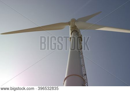 Wind Power Generator At Shoreham Harbour, West Sussex, England
