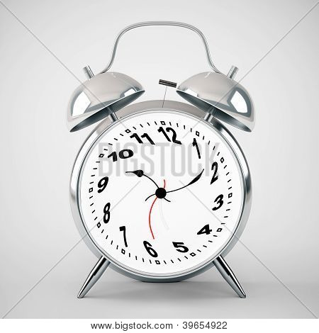 Silver Alarm Clock Twisted