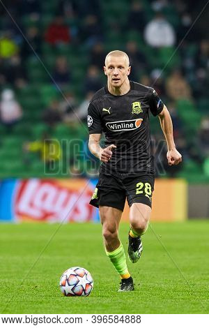 Krasnodar, Russia - November 24, 2020: Igor Smolnikov Of Fc Krasnodar In Action During The Uefa Cham