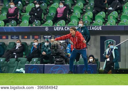 Krasnodar, Russia - November 24, 2020: Julen Lopetegui Head Coach Of Sevilla Fc During The Uefa Cham
