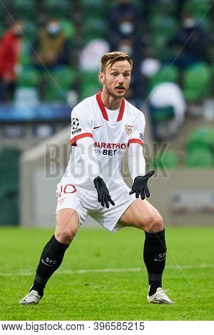 Krasnodar, Russia - November 24, 2020: Ivan Rakitic Of Sevilla Fc During The Uefa Champions League G