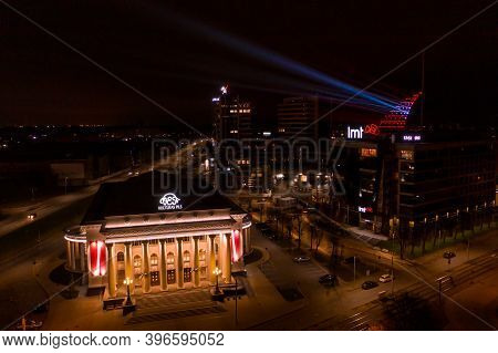 Riga, Latvia, 11.18.2020. Light Festival 