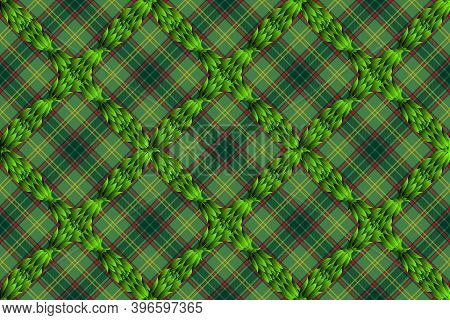 Сlassic Plaid Patterned Overlay. New Cell Design Option. The Basis Is Armagh Tartan