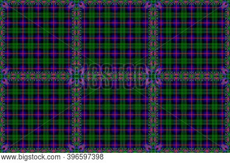 Сlassic Plaid Patterned Overlay. New Cell Design Option. The Basis Is Durham Tartan