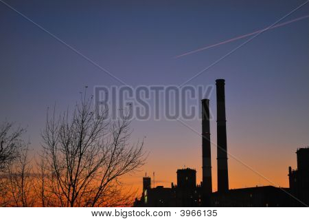 Urban solnedgang