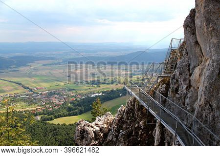 Exciting Rock Path At Hohe Wand Naturepark In Lower Austria / Active Summer Holiday Adventure