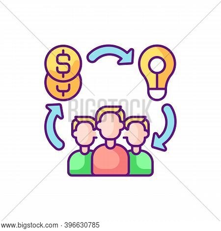 Social Entrepreneurship Rgb Color Icon. Approach By Companies In Which They Develop And Implement So
