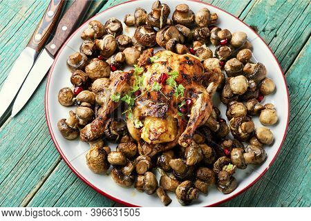 Baked Poult With Mushroom