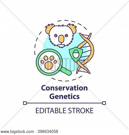 Conservation Genetics Concept Icon. Study Nature To Avoid Species Extinction. Wildlife Preservation 