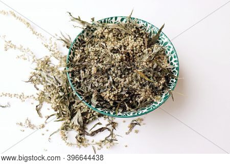 Dried Artemisia Vulgaris, The Common Mugwort .mugwort Has Been Used Medicinally And As Culinary Herb