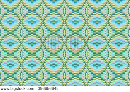 Bargello, Florentine, Italian Embroidery. Imitation. Seamless Background