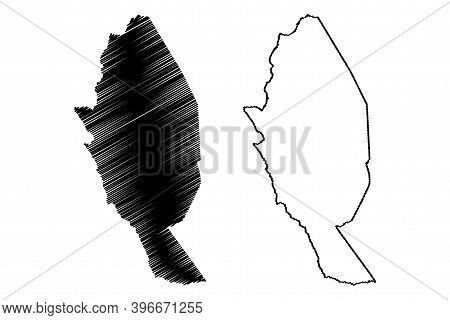 Kitui County (republic Of Kenya, Eastern Province) Map Vector Illustration, Scribble Sketch Kitui Ma