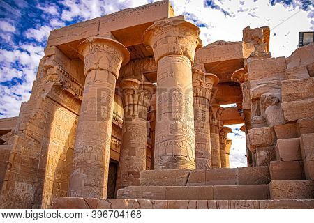 The Ruins Of The Ancient Temple Of Sebek In Kom - Ombo, Egypt.