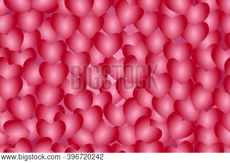 Seamless Pattern With Heart. Valentines Day Sale Banner. Mother Day. Womens Day Backdrop. Red Love B