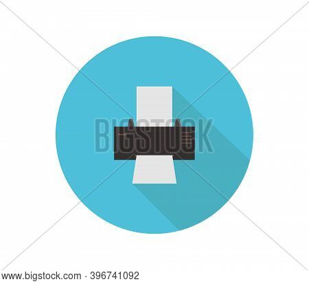 Printer Icon Illustrated In Vector On White Background