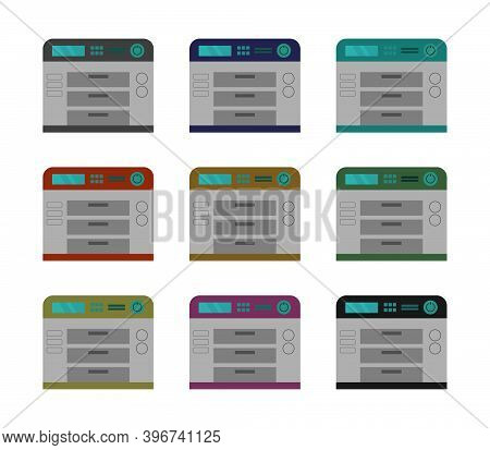 Printer Icon Illustrated In Vector On White Background