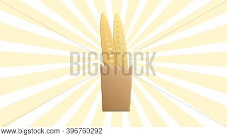 Vector Design Of Bread And Baguette Icon. Set Of Bread And Bag Stock Vector Illustration.