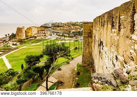 Fuengirola, Malaga, Spain - January 25, 2020: Sohail Castle, Historical Fortification For Coastal De