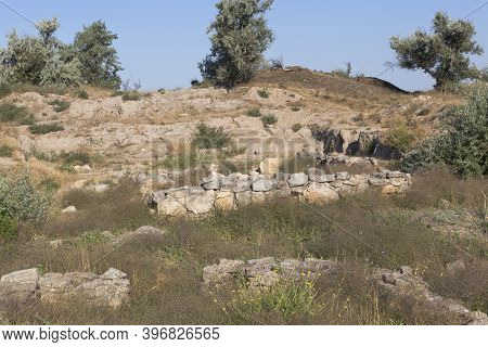 Ancient Settlement Chaika Near The Village Of Zaozernoe, Evpatoria, Crimea, Russia