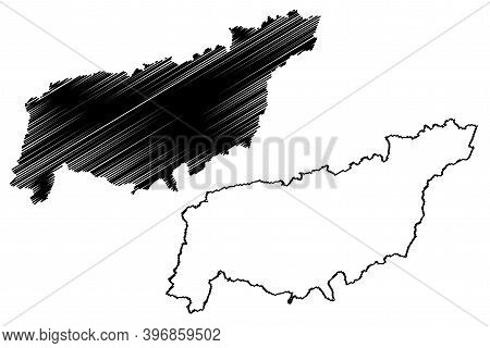 Vihiga County (republic Of Kenya, Western Province) Map Vector Illustration, Scribble Sketch Vihiga 