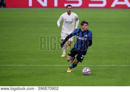 Milano, Italy. 25th November 2020. Nicolo Barella Of Fc Internazionale   During Uefa Champions Leagu