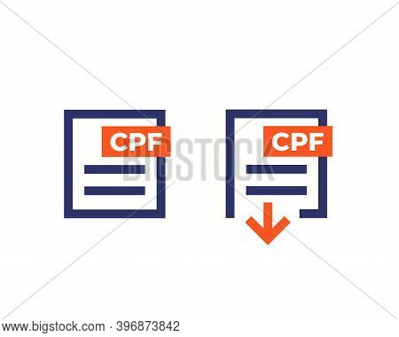 Cpf File, Download Vector Icons, Eps 10 File, Easy To Edit